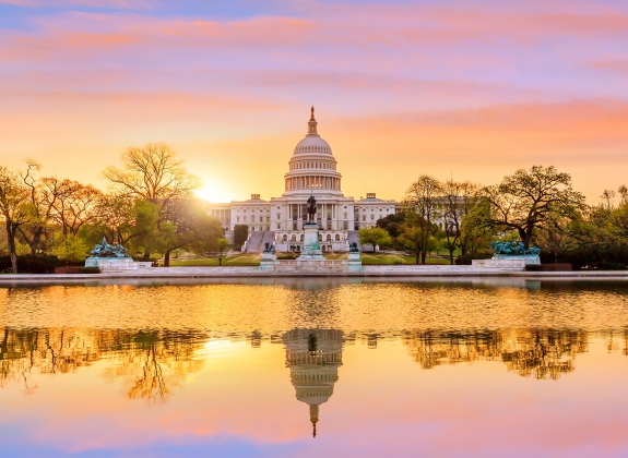 Washington, D.C Capital building during sunset