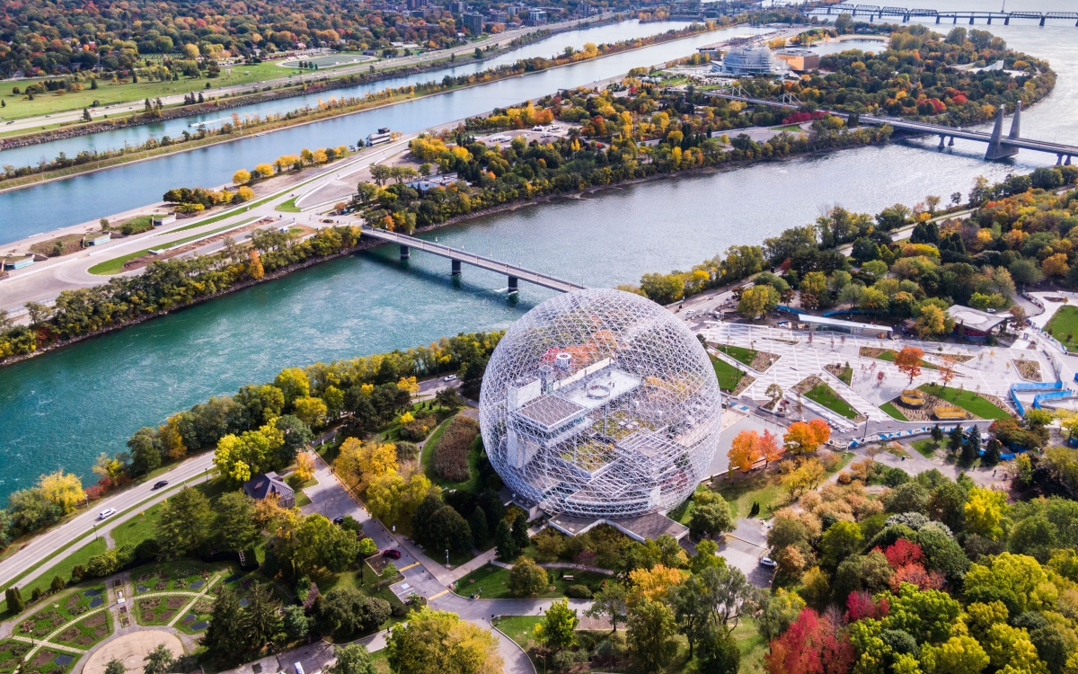 aerial view of montreal