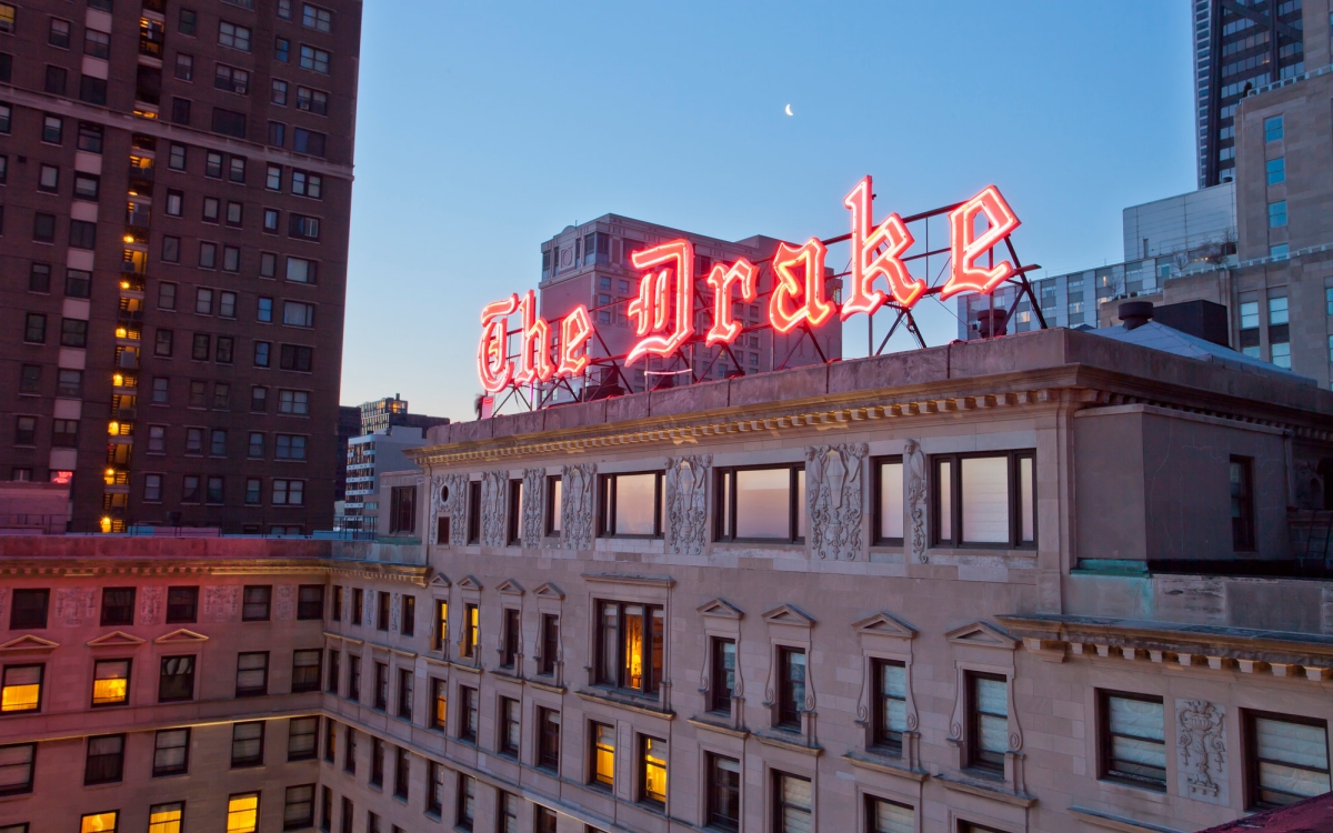 the drake hotel exterior sign