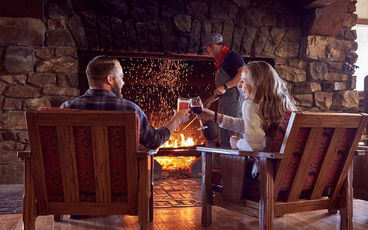 Glacier Park Lodge, Montana, Fireplace Glacier Park Lodge, Montana, Fireplace