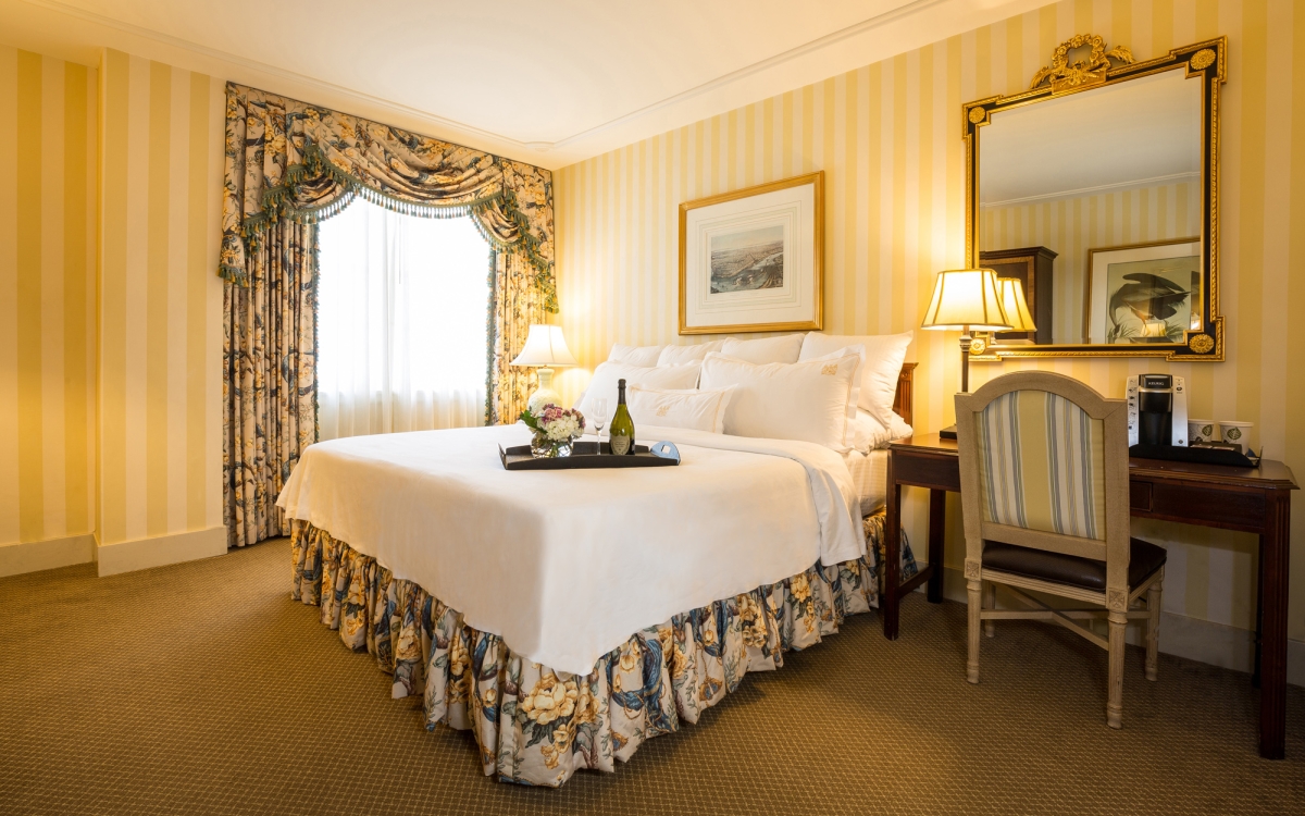 Preferred King guest room at Hotel Montelone in New Orleans
