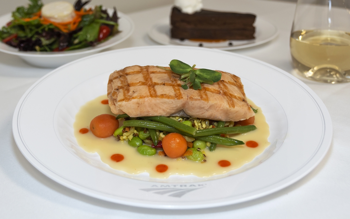 salmon dinner traditional dining