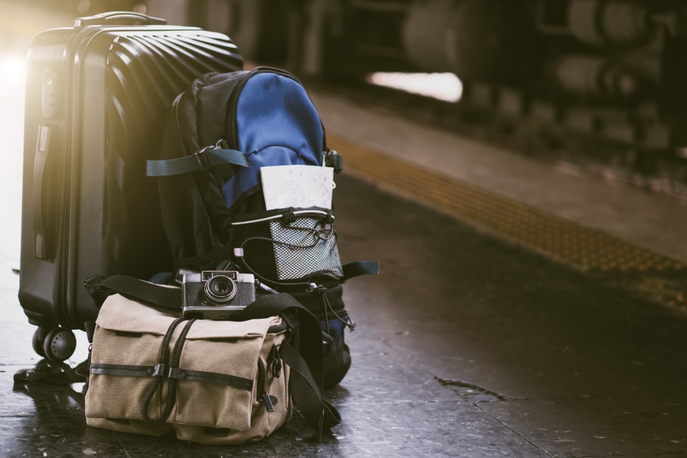 luggage at a station