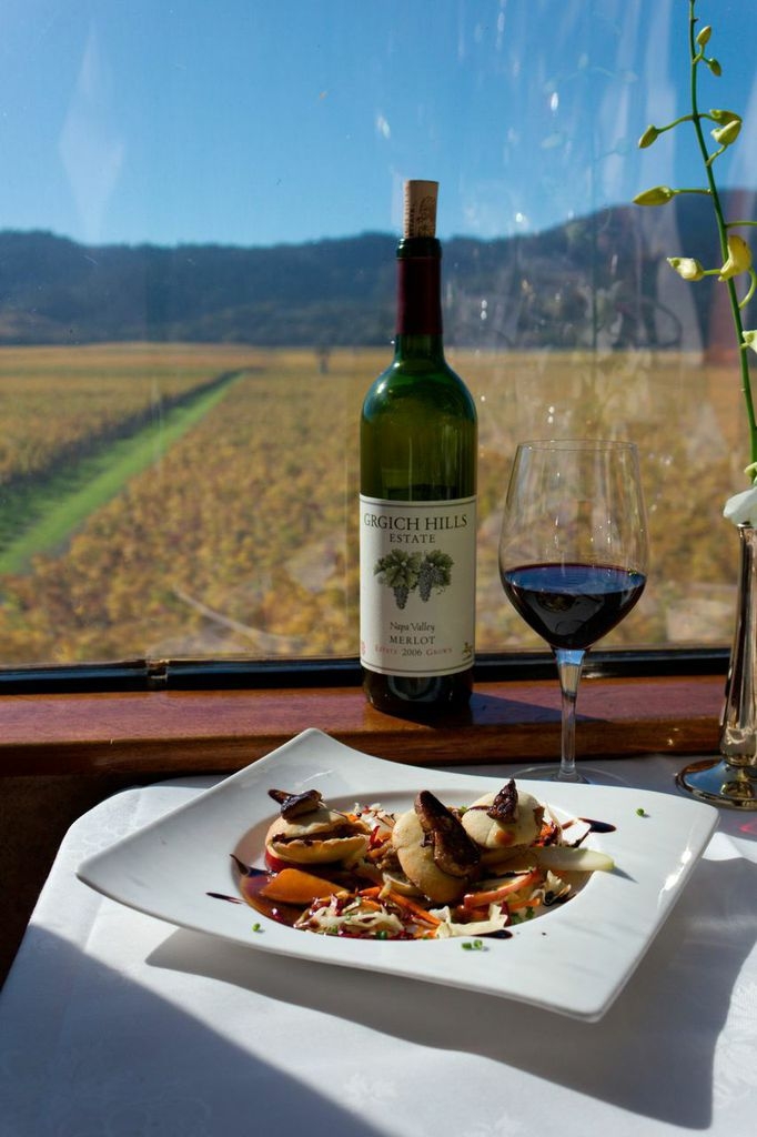 napa valley wine train lunch